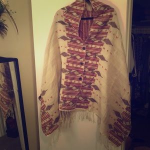 Woolrich poncho/scarf